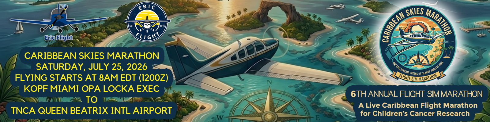Eric Flight Caribbean Skies Flight Sim Marathon